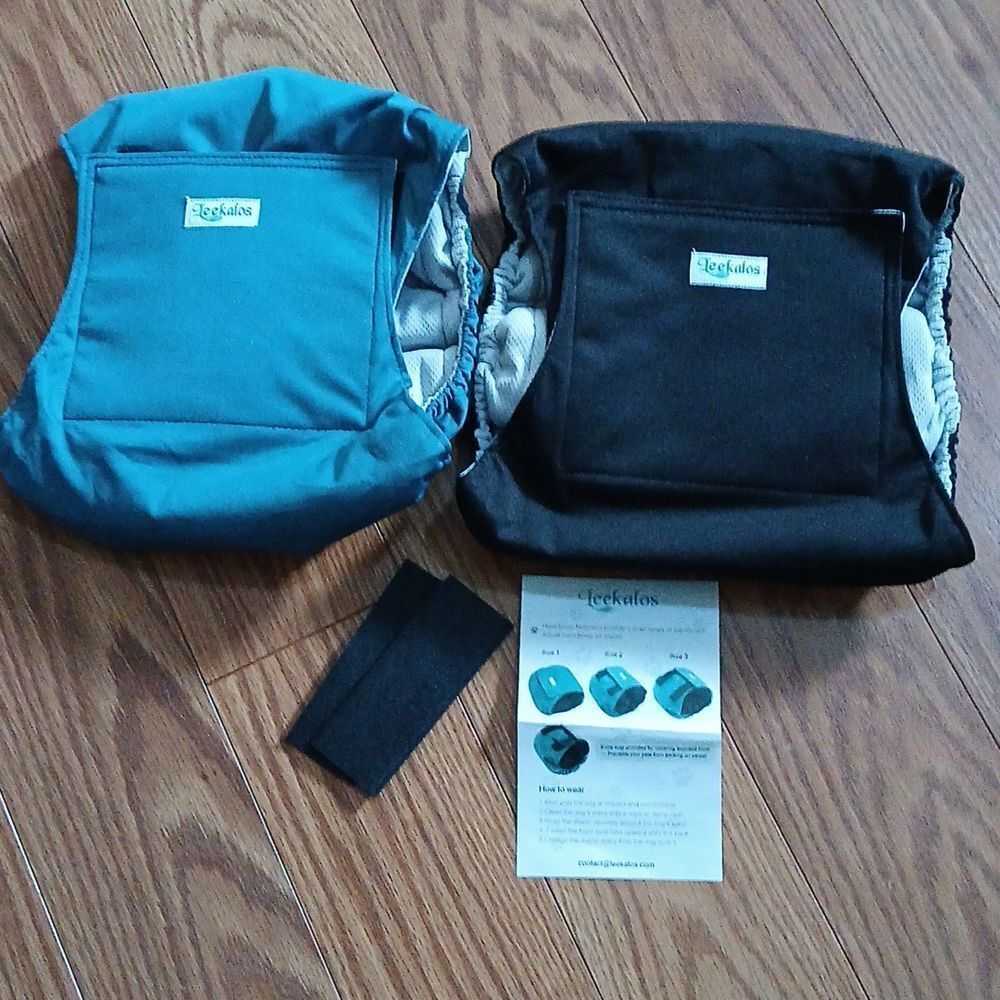 Leekalos Male Dog Diapers, Dog Belly Bands for Male Dogs Wraps Washable Sz L NEW